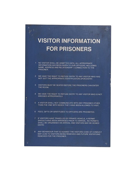 Prison Sign Visitor Information